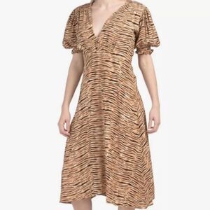 EUC Revolve Faithfull the Brand Mary Louise Wyldie Animal Print Midi Dress